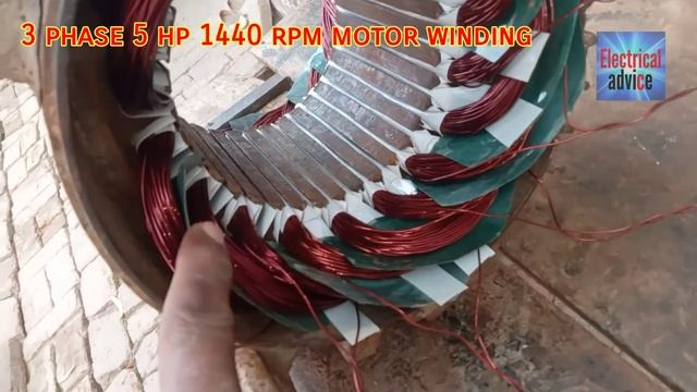 3 Phase 5 HP 1440 rpm motor winding | 5 एचपी 3 फेज मोटर फुल रिवाइंडिंग смотреть онлайн