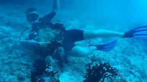 Егор дайвинг. Статуи под водой. Diving in Ellaidhoo Maldives by Cinnamon. Underwater statues.