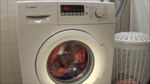 BOSCH WAB28220 washing machine, Quick wash 30 - 400 rpm centrifuge wash program test example. 273
