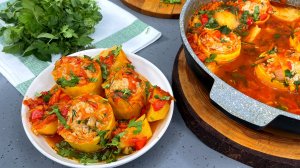 "Ведёрки" из кабачков,всех соседей по даче научила готовить!Просто закладываю продукты в сковороду!