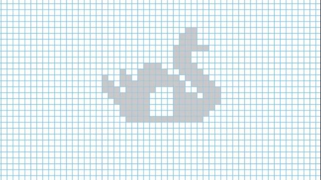 Как нарисовать лебедя. Рисунки по клеточкам смотреть онлайн