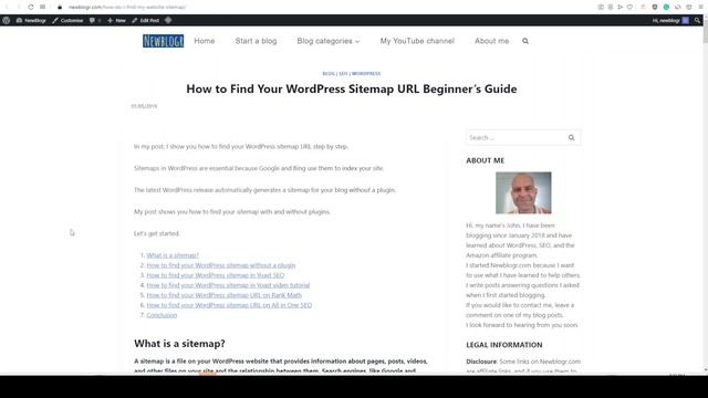 How To Find Your WordPress Sitemap URL Tutorial смотреть онлайн