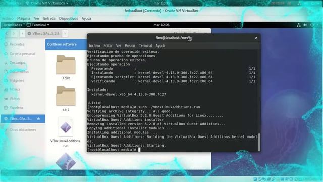 Instalar Guest Additions Fedora 27 en virtualbox 5.2 смотреть онлайн
