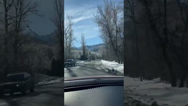 Любимый город Алматы. Дорога вверх на Медеу. Февраль 2023. Kazakhstan. Almaty. February 2023 смотреть онлайн