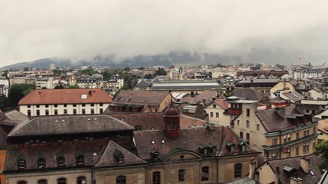 Switzerland. Летняя Женева с высоты. Старый город смотреть онлайн