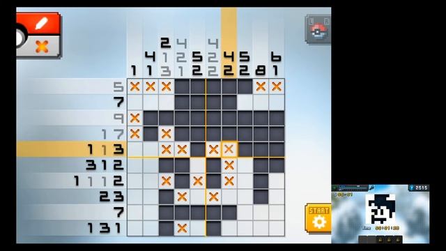 Pokemon Picross - Puzzle 06-01 - Piplup
