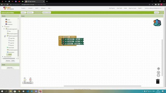 Программирование для Android в MIT App Inventor. Режим "код". Создание окна авторизации. смотреть онлайн