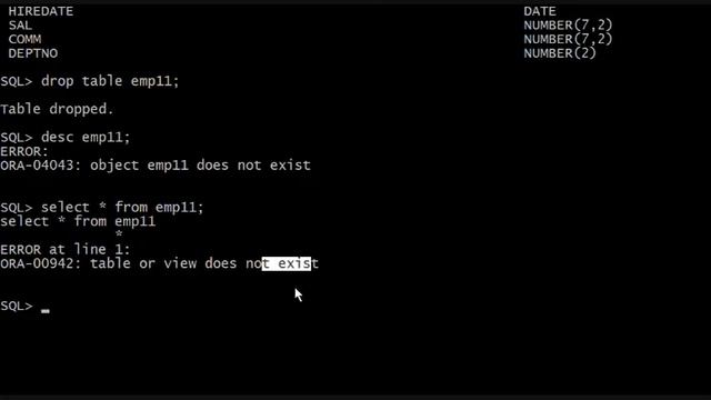 46: Oracle SQL - DROP A TABLE смотреть онлайн