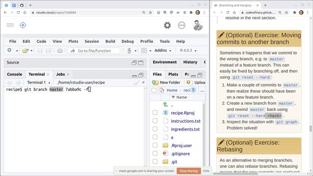 Moving commits across branches, rebasing, and squashing смотреть онлайн
