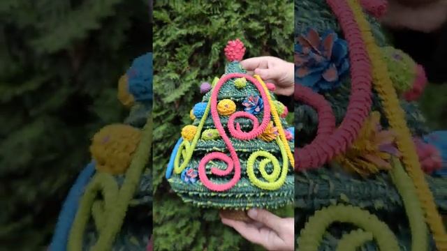 Елка сплетена из сосновой иголки смотреть онлайн