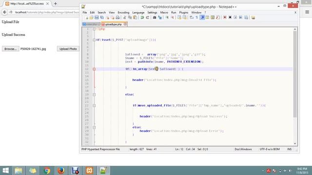 34 PHP Tutorial in Filipino Part 33 File Upload File Extension Validation смотреть онлайн