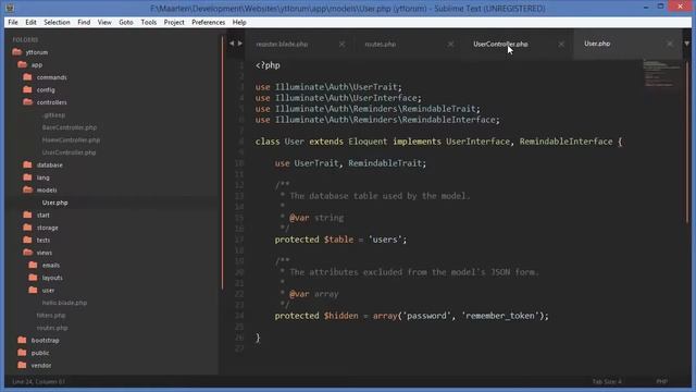 PHP Beginner Tutorial Laravel Forum Software Part 4 смотреть онлайн
