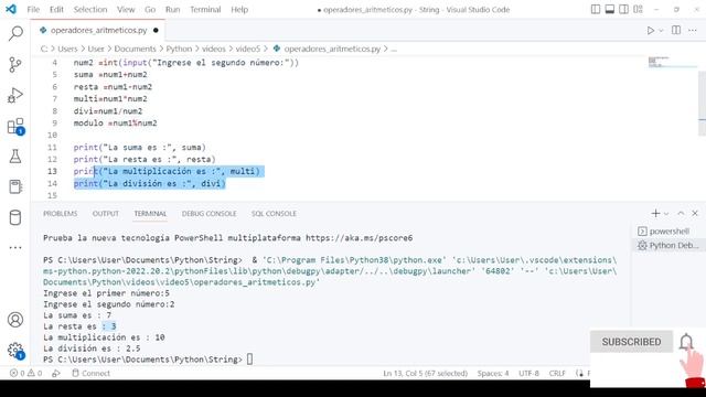 Operaciones aritméticas en PYTHON | teoría y Práctica (pequeña calculadora) | #5 curso смотреть онлайн