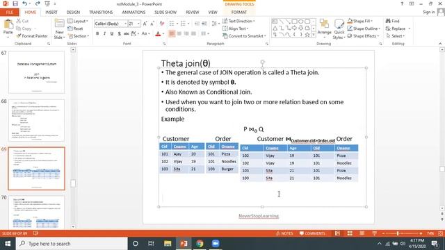 Inner Join, Theta Join, Equi Join in Relational Algebra (DBMS) смотреть онлайн