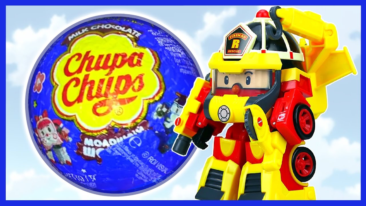 Chupa-Chups Робокар Поли. Poli Robocar коллекция Чупа-Чупс. смотреть онлайн