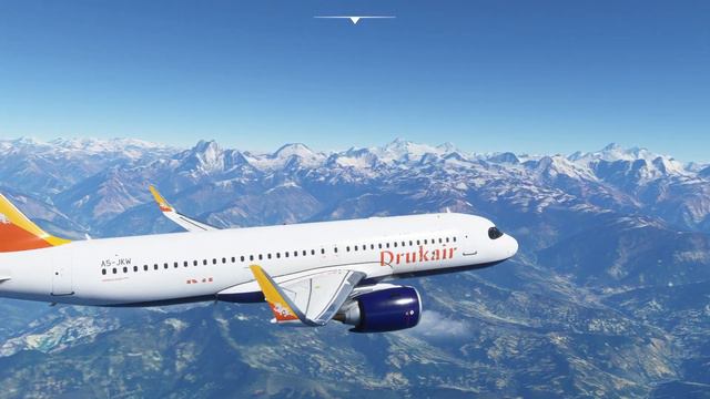 MFS2020 Drukair A320neo Katmandu (VNKT) - Paro (VQPR)