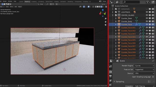 (FREE DOWNLOAD) Kitchen Center Island - Blender 3D & OBJ смотреть онлайн