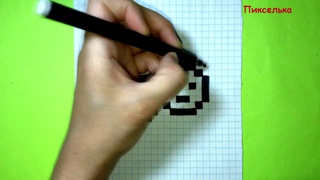 Как Рисовать Кавайные Горошки по Клеточкам ♥ Рисунки по Клеточкам смотреть онлайн