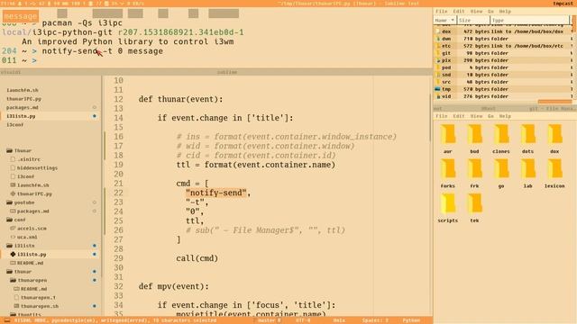 [Thunar #03] using i3ipc-python to update tab title [python][i3] смотреть онлайн
