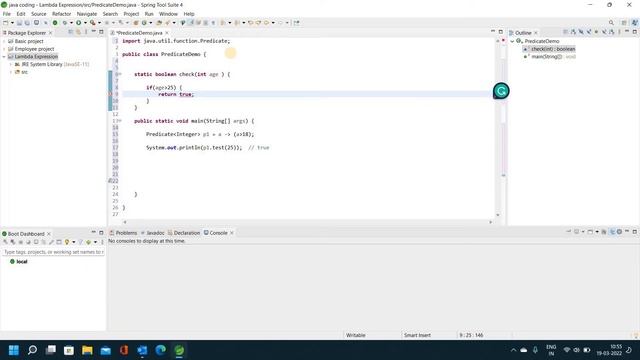 Predicate functional interface in lambda expression in java //Easy Learning Channel смотреть онлайн