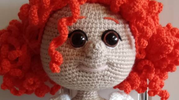 Оформление лица куклы Манюни