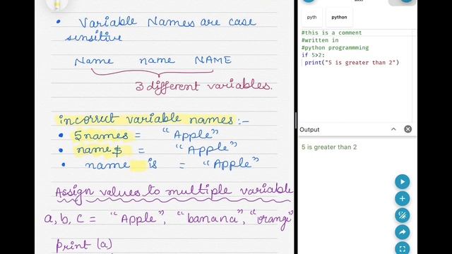 L1 | Python Indentation | Python variables | Comments in Python | Variable Naming Rule in Python смотреть онлайн