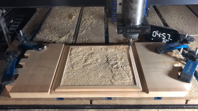 Timelapse Of #PhotoVCarve With Molding Profile Tool Path Around It