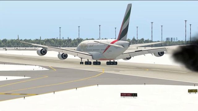 A380 Emergency Landing With Fired Engine [XP11] смотреть онлайн