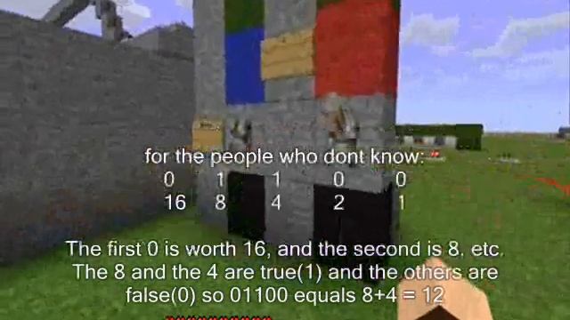 Minecraft Redstone 4 bit CPU: 2x 4bit memory, 5 bit ALU. Part 1 смотреть онлайн