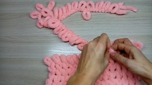 Супер снуд(шарф) из ализе пуффи. Узор перекрученные петельки. Snood (scarf) from Alize puffy.