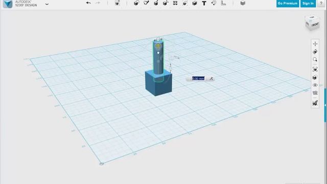 123D Design: Cut a Hole Through a Solid смотреть онлайн