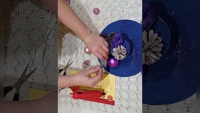 Шляпка из картона,новогодняя композиция/поделки/переделки/ смотреть онлайн