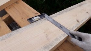 Установка наслонных стропил в одиночку. Разметка стропил по месту.