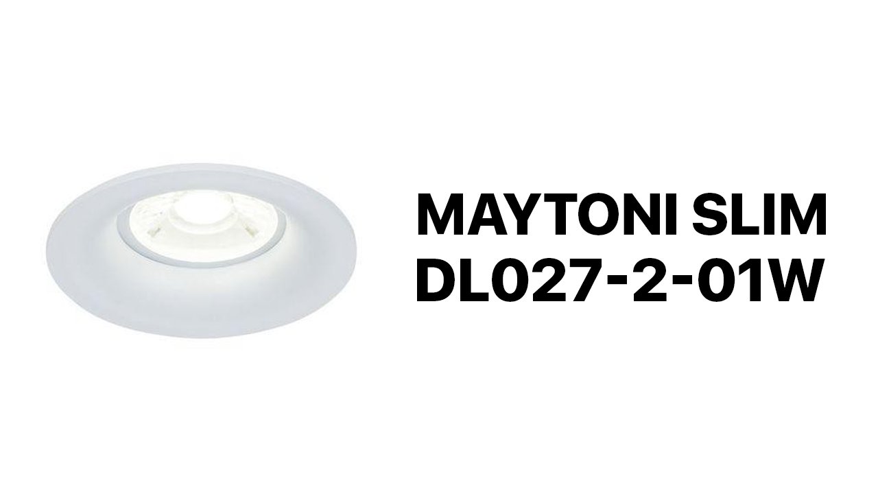 Встраиваемый белый потолочный светильник Maytoni Slim DL027-2-01W смотреть онлайн