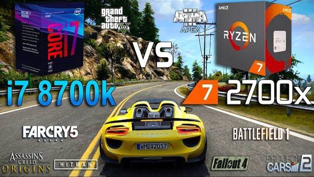 Ryzen 7 2700x Vs Core I7 8700k Test In 8 Games