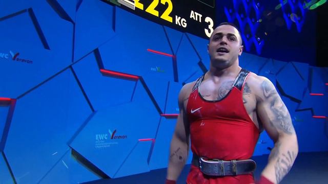 Karlos Nasar WORLD RECORD 221KG Clean and Jerk. European Weightlifting Championship 2023, 89KG смотреть онлайн