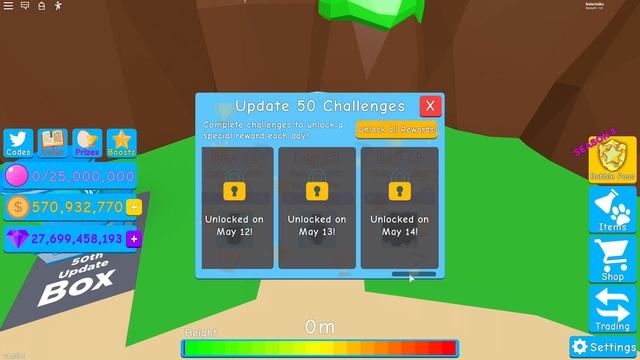 БАБЛОБНОВА 50! КОДЫ, ПОДАРКИ! Симулятор Жвачки в Роблокс! Bubble Gum Simulator! смотреть онлайн