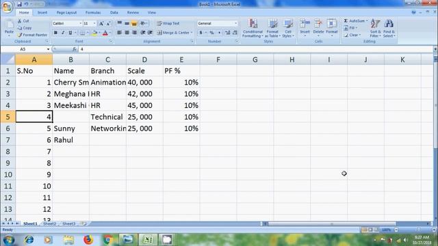 Excel 2007: how to insert and delete Rows, Columns and Cells in excel смотреть онлайн