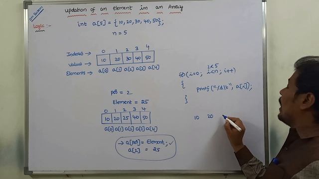 C program to update an element in an array || Replace an element in an array in C || Arrays || смотреть онлайн