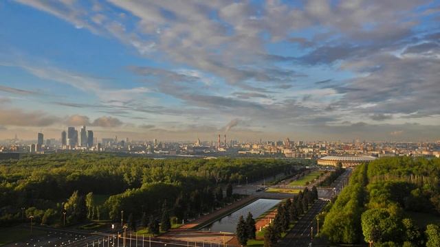 Вид из окон МГУ. Time Lapse Photography смотреть онлайн