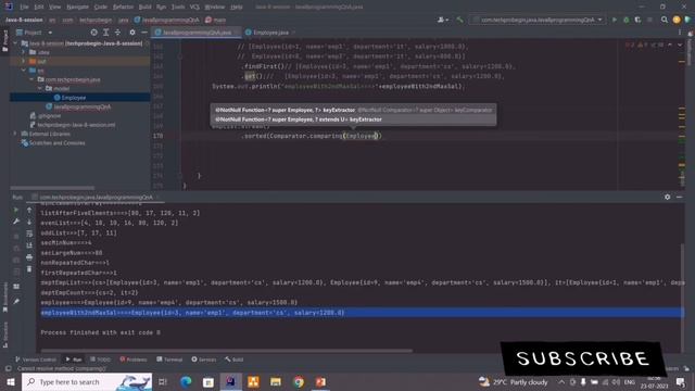 3 | Sort Employee with Name and then Department | Using Java 8 Stream API | Comparator Usecase смотреть онлайн