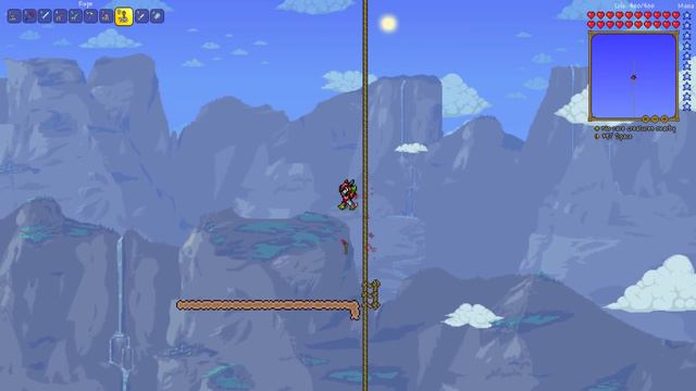 NOOB Plays Terraria #7 - Floating Islands & King Slime Rain & Blood Moon смотреть онлайн