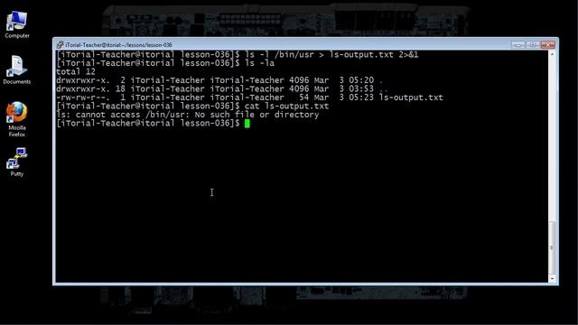 CentOS6 Redirecting Standard Output and Standard Error to One File смотреть онлайн