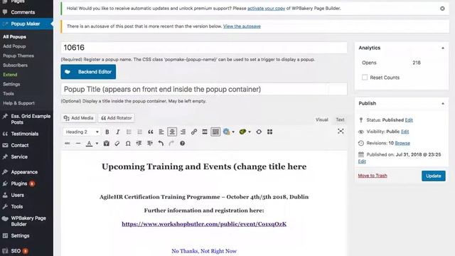 Change Text On Popup - WordPress смотреть онлайн