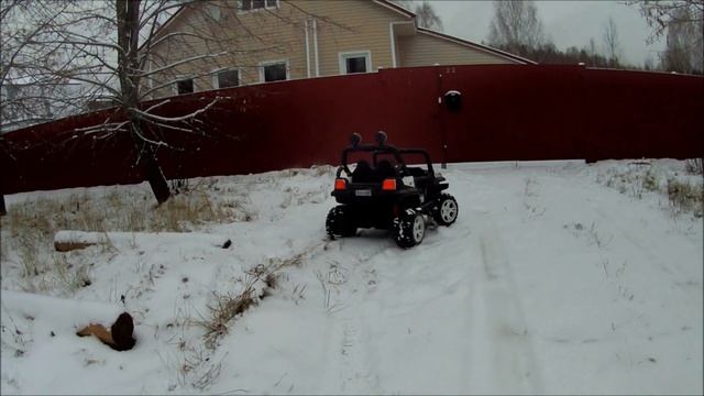 Детский электромобиль 4х4 - возможности использования зимой!