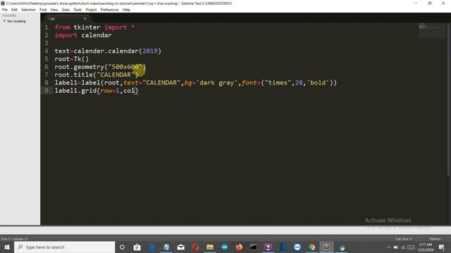How to create GUI calendar using python смотреть онлайн