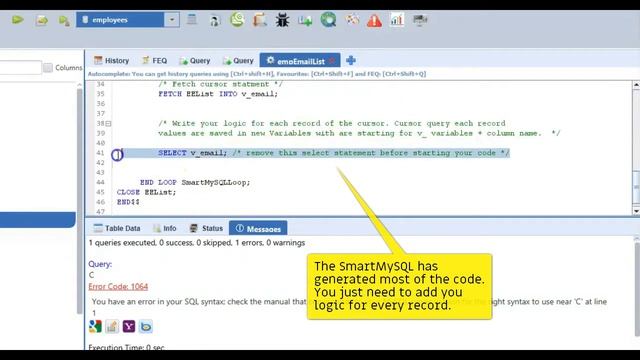 MySQL Stored procedure code generator смотреть онлайн