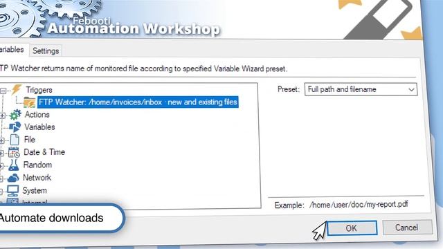 Monitor an FTP server & send file via email · Demo · Febooti Automation Workshop смотреть онлайн