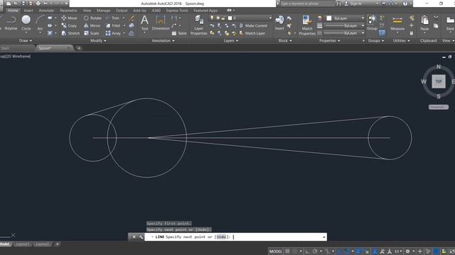 AutoCAD Tutorial - How to Make Spoon смотреть онлайн