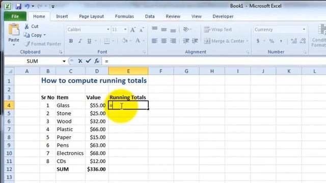 VideoExcel - How to compute running totals in Excel 2010 смотреть онлайн